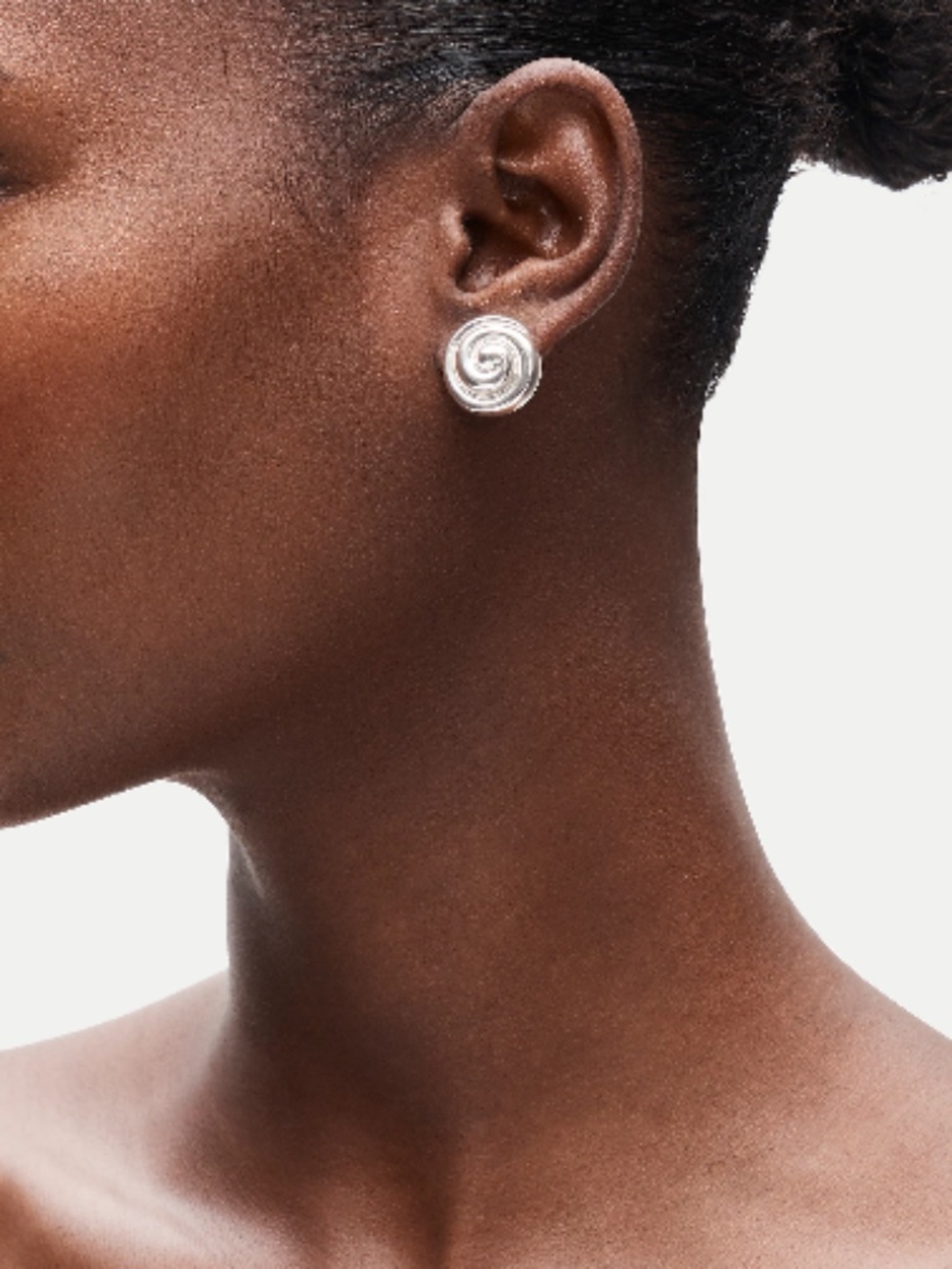 J. Crew Swirl button earrings